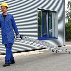 GÜNZBURGER Aluminium-Schiebeleiter 2teilig mit "roll-bar"-Traverse  20506