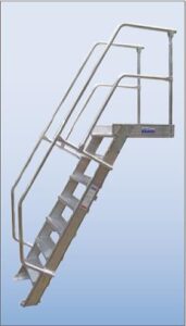 KRAUSE TREPPE MIT PLATTFORM ( LEICHTMETALL) 824134