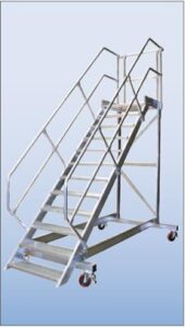 KRAUSE TREPPE MIT PLATTFORM , FAHRBAR (LEICHTMETALL) 827838