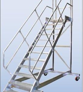KRAUSE TREPPE MIT PLATTFORM , FAHRBAR (LEICHTMETALL) 827838