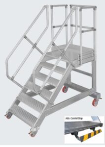 KRAUSE TREPPE MIT PLATTFORM , FAHRBAR (LEICHTMETALL) 827838