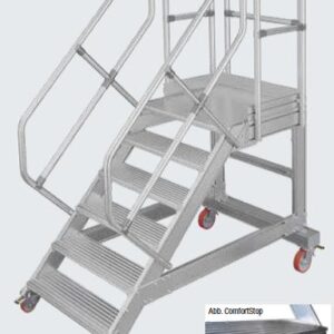 KRAUSE TREPPE MIT PLATTFORM , FAHRBAR (LEICHTMETALL) 827838